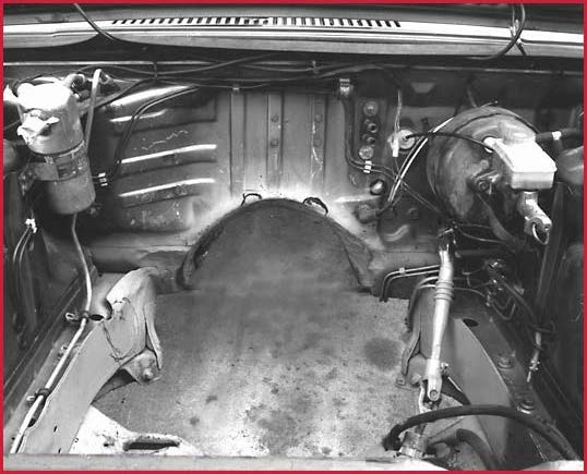 Volvo 700 V-8, Transmission Tunnel/Firewall, modified for 700-R4<