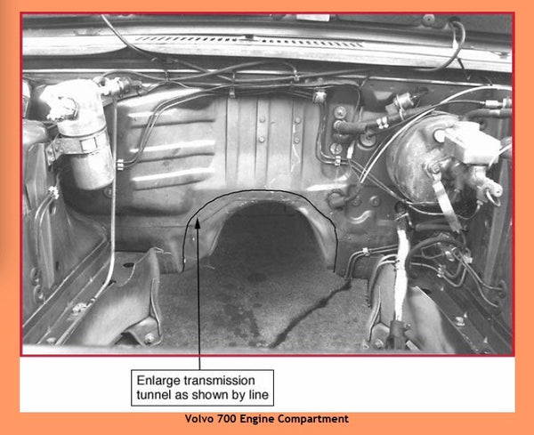 Volvo 700, Stock Transmission Tunnel / Firewallt<